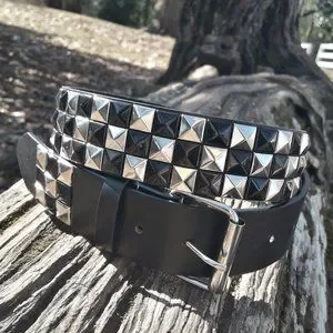 Accessories | Genuine Leather Belt Metal Studded Rivets Goth  display picture 1